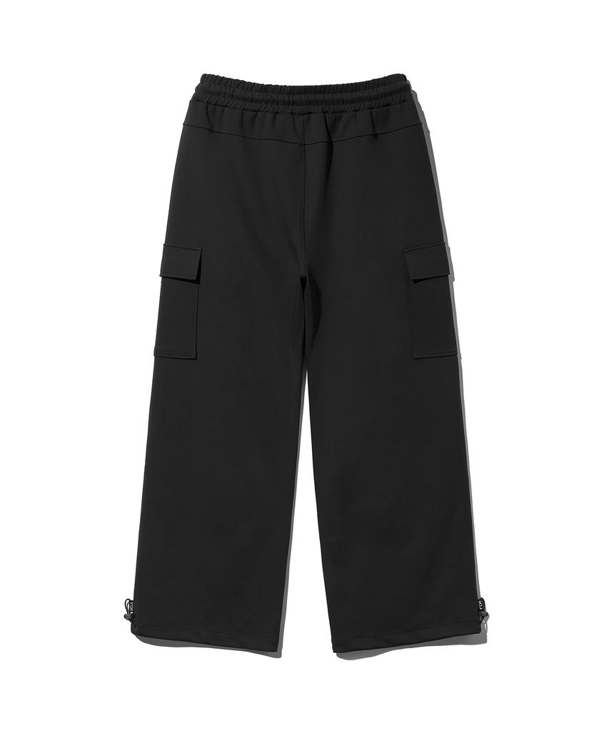 UCLA Unisex Semi-Wide Cargo All-Purpose Fit Full Elastic Waist Pants [Black](Ub9Lp71)