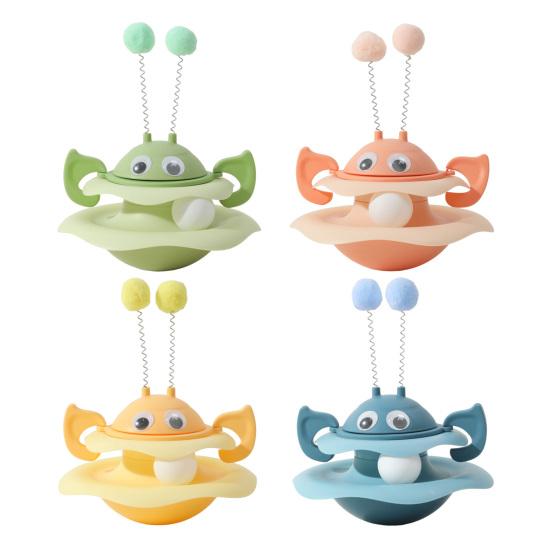 Yousheng Cat Toy Rotating Track Wheel Stimulates Hunting Instinct Cats Interactive Spinner Toy Exercise Mental Health Enhancer