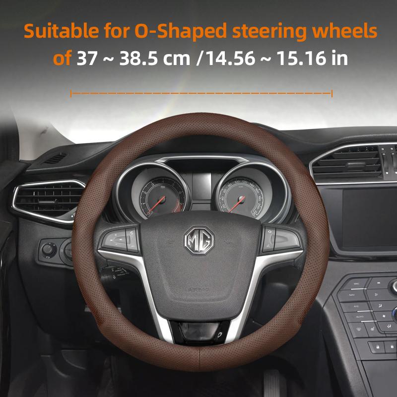 Suitable for Mg Ultra-Thin Breathable Leather Steering Wheel Cover Suitable for Zs Mg3 Hybrid Luxury 2025 One Mg4 Mulan Hs 5 6 Hector Gt Zt 4