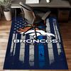 Denver Broncos Rug Game Carpet, Floor Mat for Bedroom Living Room Entryway Rug, Home Decor Idea Gift for Christmas birthday