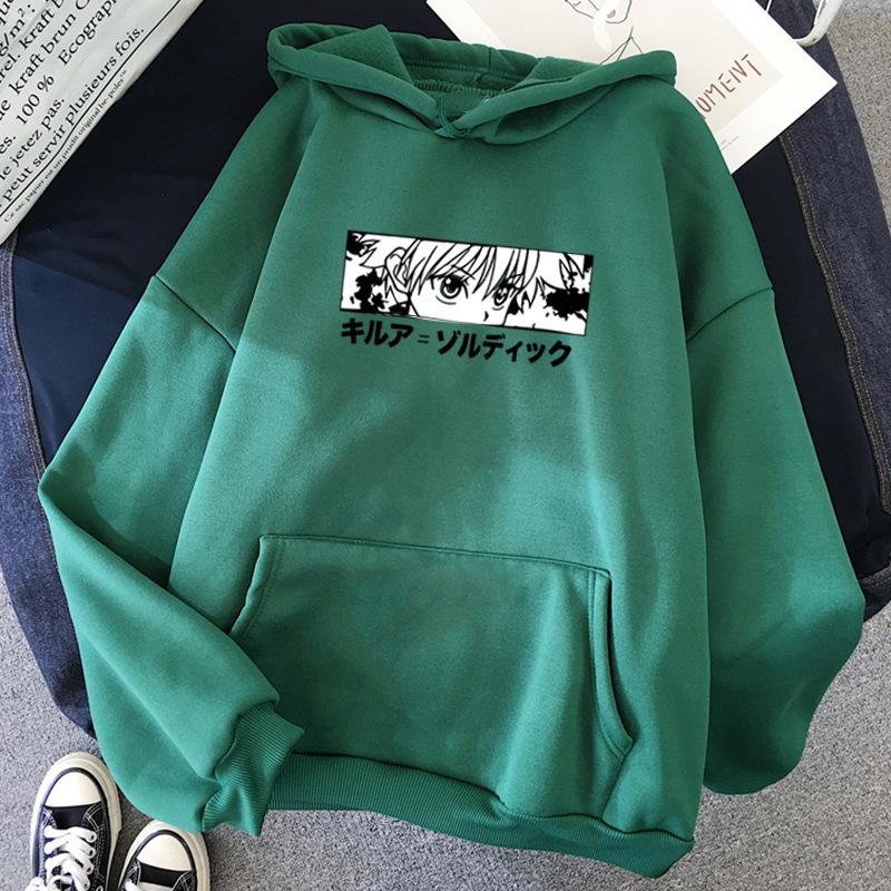 Killua full-time hunter HUNTER x HUNTER hooded sweater HUNTER candy-colored top