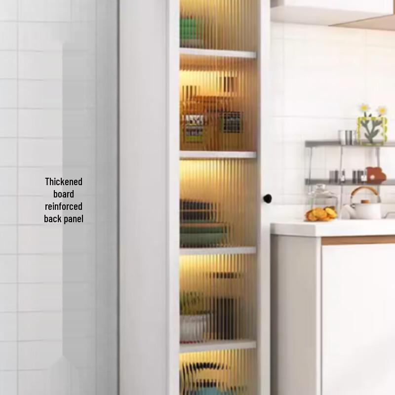 Белый узкий многоярусный шкаф для хранения