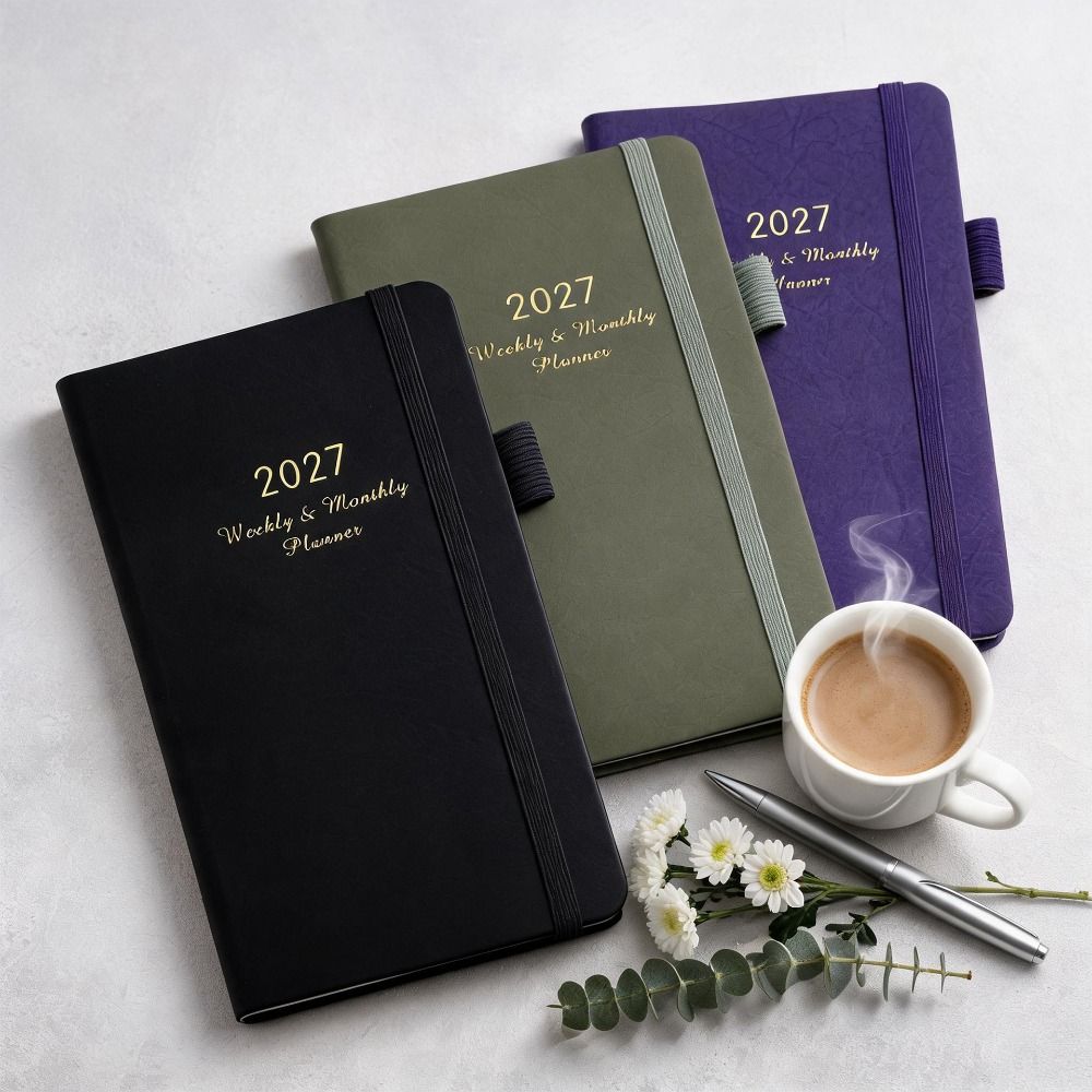 A6 2027 Schedule Planner Notepad Lightweight Office Work Planner To-do List Notebook Yearly Record