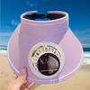 Mesh Summer Fan Sunhat Sun Protection Solar Fan Cap Wide Brim Sun Hat  Sun Protection