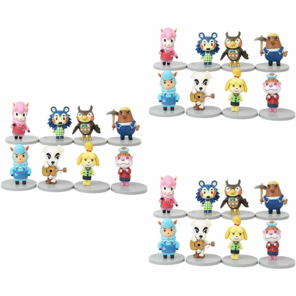 Очаровательный набор фигурок Animal Crossing 8 шт. для украшения торта и сада
