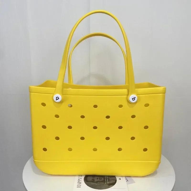 XL очень большая пляжная сумка EVA резиновая водонепроницаемая пляжная дорожная корзина для пикника женская сумка для покупок сумка-тоут из желе