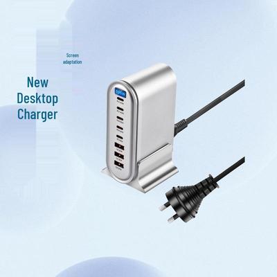 Многопортовое быстрое USB-зарядное устройство 600 Вт на нитриде галлия с дисплеем для телефонов и компьютеров