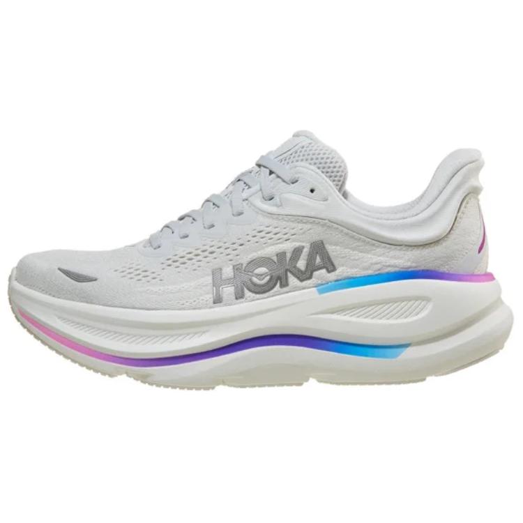 HOKA One One Bondi 9 Космический Серый Белая Сетка Женские 1162012-CYWH
