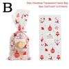50pcs Santa Claus Christmas Tree Elk PVC Bags Transparent Clear Gift Bag for Christmas Gift Baking Candy Cookie Packaging Bags