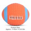 Daily Entertainment Soft Texture Squeaky Ball Oval Shape Latex Rugby Flexible Build Bright Tone Pet Play Teeth Cleaning
