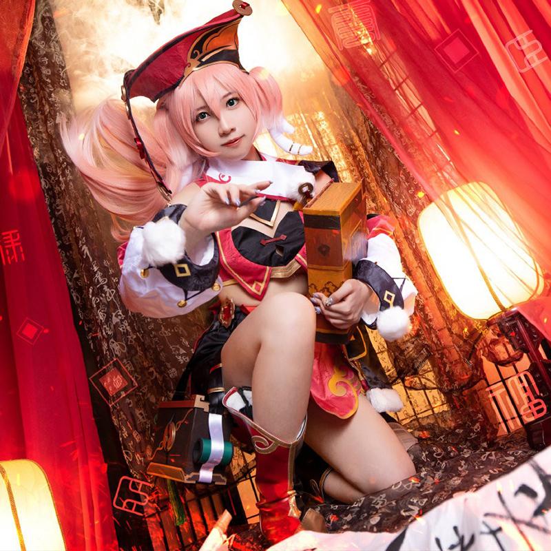   Yanfei Cosplay Costume Game   Yan Fei Cosplay Halloween Sexy Women Outfit Full Set with Hat Suit