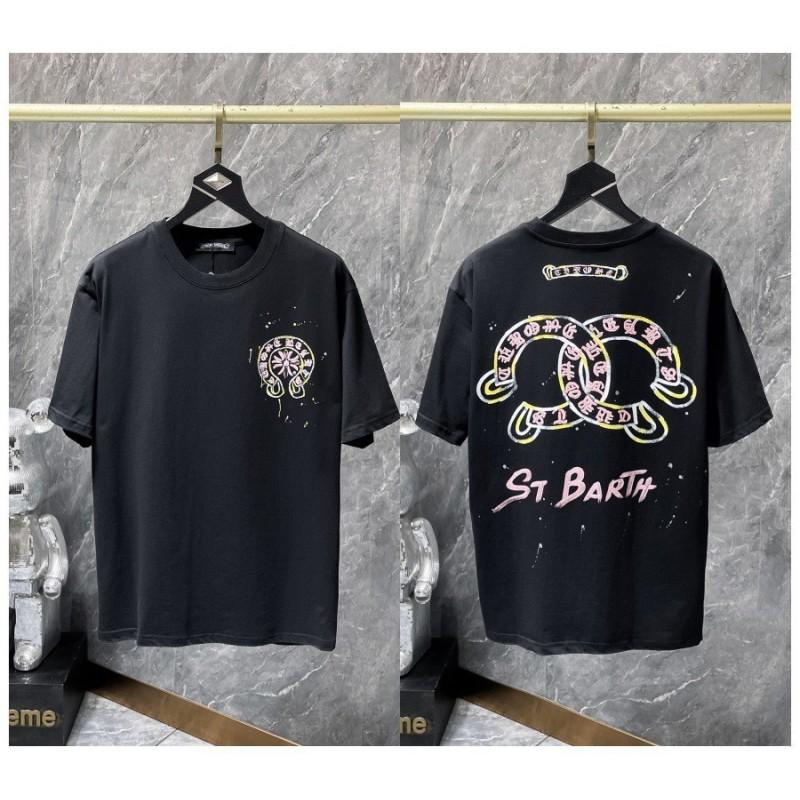 Unisex Loose Fit Cotton T-Shirt With Sanskrit Cross Sword Print Streetwear Tee