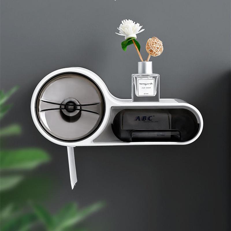 Bathroom Toilet Paper Tissue Box Creative Waterproof Paper Storage Box Phone Holder
