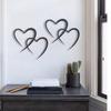 2 Pieces Iron Love Heart Wall Decoration Ornament Sculpture for Valentine's Day Decor Versatile