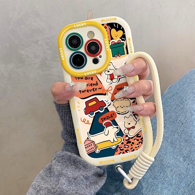 Скейтборд Собака Подходит для Apple 16pm Puff Shell Iphone1514 Creative 13 Cartoon 12 Anti-fall 11 Women