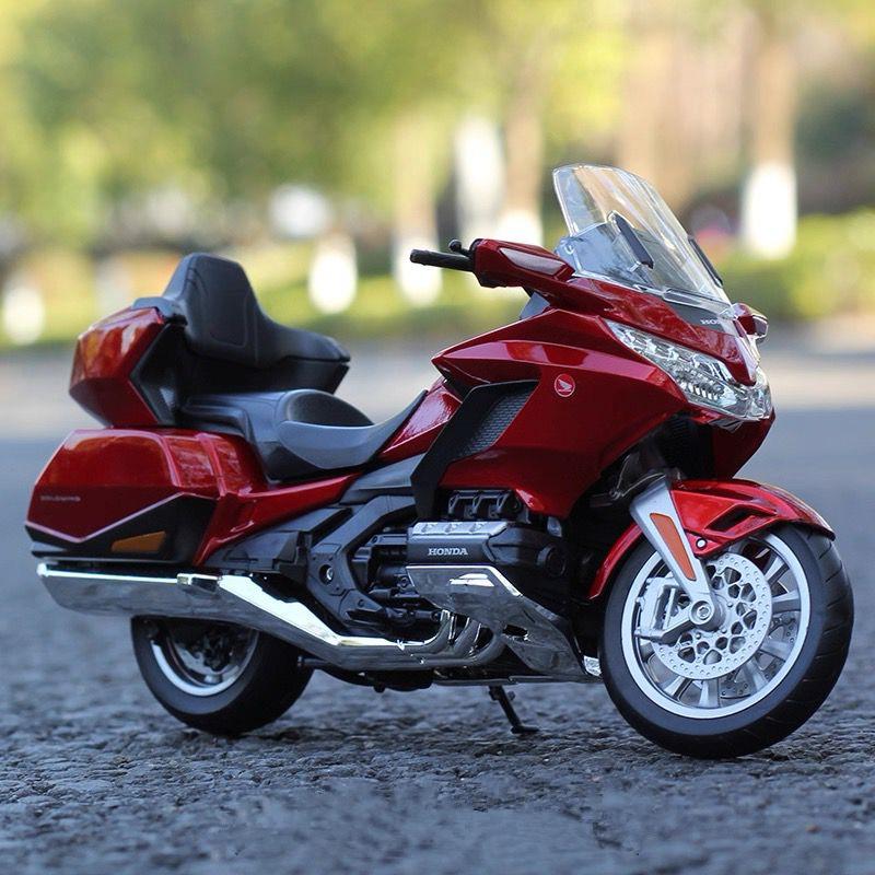 1/9 HONDA Gold Wing GL1800 Сплав Уличный Мотоцикл Модель Литой Металл Досуг Туристический Мотоцикл Модель Звук Свет Детская Игрушка Подарок