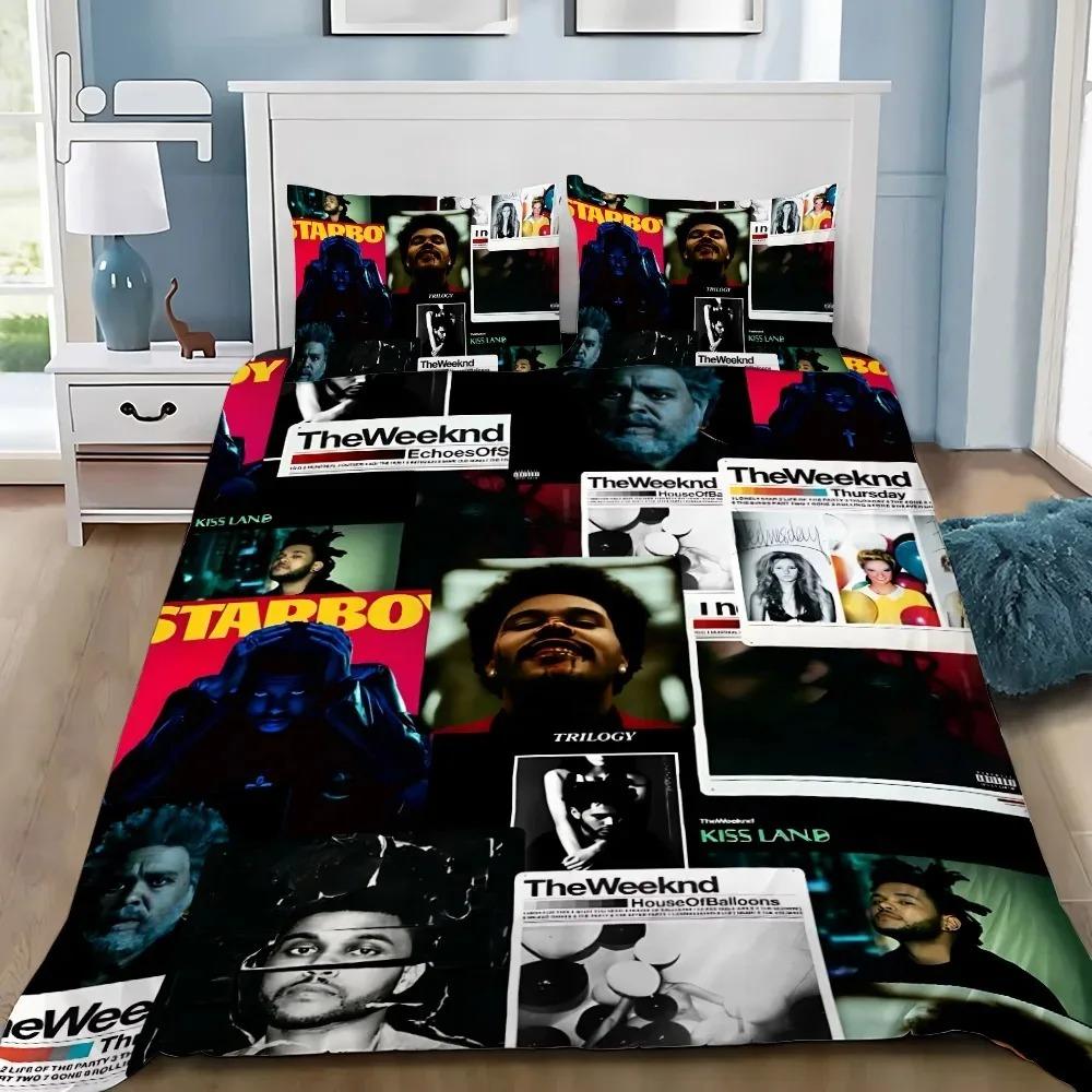 Duvet Cover Pillowcase Bedding Set Adult Boy The W-Weeknd XO Girl Bedroom Decoration Children Gift Single Double Large Size