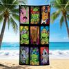 1Pc Pop Culture Characters Mashup Beach Towel, Quick Dry, Multi-Use for Beach Pool Gym Yoga Home Travel, Christmas, Halloween, Xmas Gift S929138