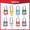 Промышленный предохранительный навесной замок BOZZYS с 38-миллиметровой стальной дужкой для блокировки энергии и предотвращения ошибочного включения Lockout Tagout (Лото).