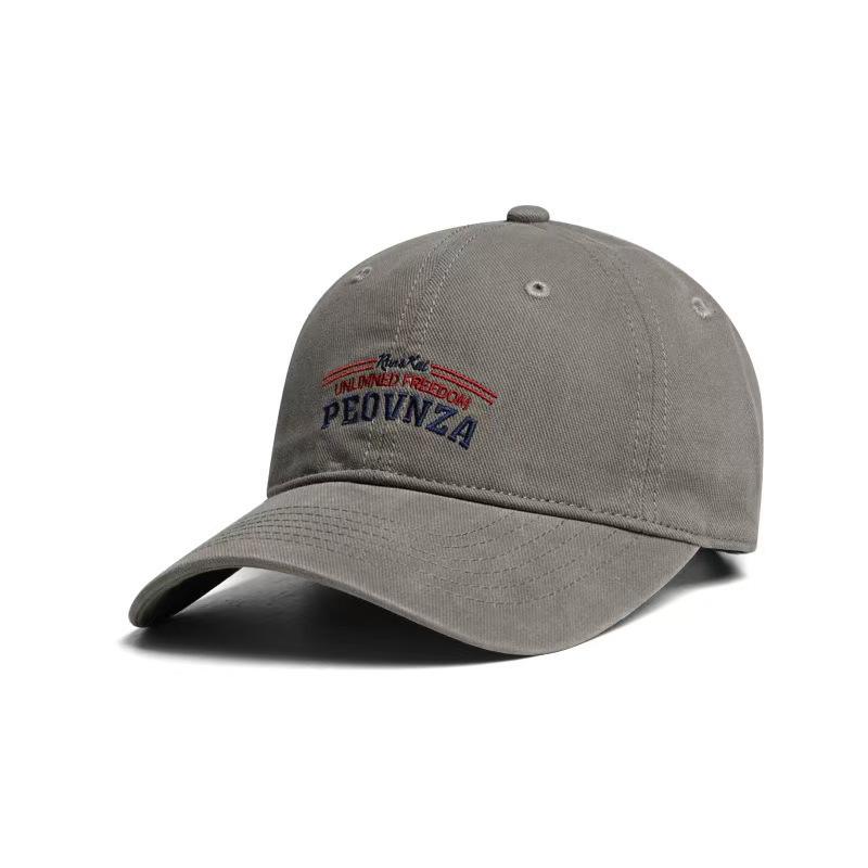 Japanese Casual Versatile Trendy Brand Couple Wide Brim Soft Top Cap Men'S Retro Embroidered Cap Women