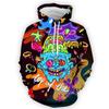 Halloween Cartoon Men Sweatshirt Graffiti Pattern Hooded Salt Animation Printed Loose Tide Top