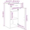 Storage Cabinet Black Oak 40 x 42.5 x 93 cm