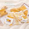 Cute Cartoon Bear Print Women's Cotton Briefs - Mid-Waist, Seamless, Lace Edge