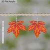 2D Плоские акриловые серьги-подвески с узором кленового листа Канада Осень День благодарения Подарок Женские украшения