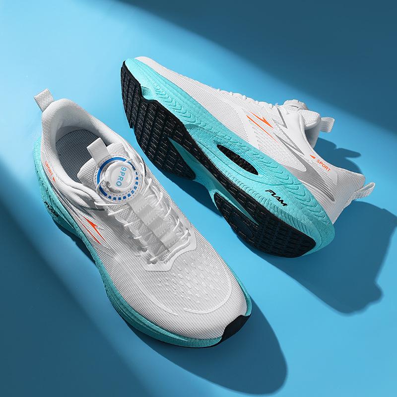 Light and Breathable Men's Sports Running Shoes Shock-absorbing Popcorn Rebound Wear-resistant Sweat-absorbing Casual Running Shoes Physical Test