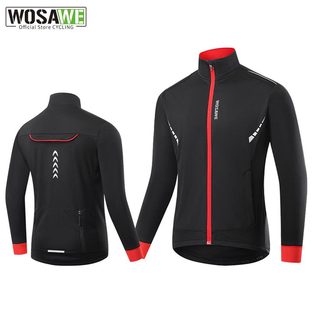 Велосипедная куртка WOSAWE Мужская термофлисовая ветрозащитная велосипедная куртка