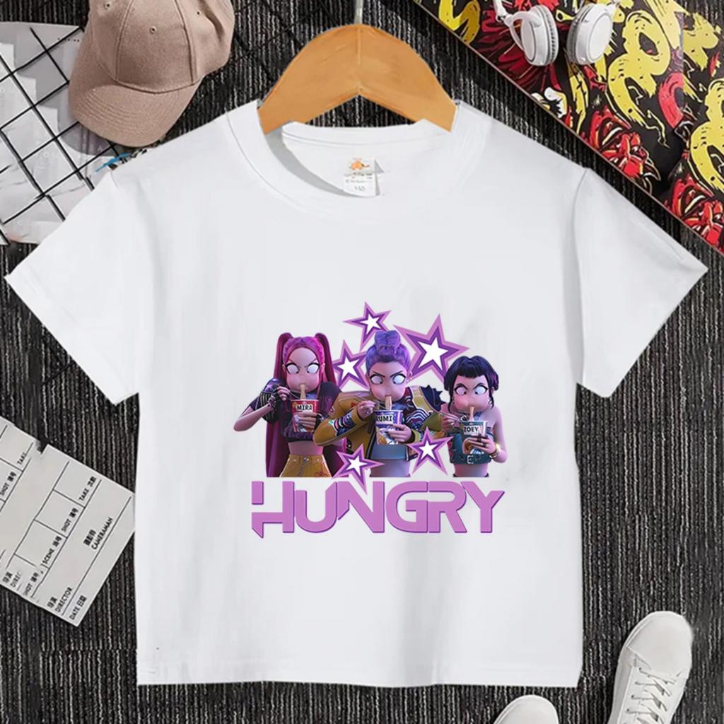 Children's Casual Printed Round Neck Short-sleeved Top