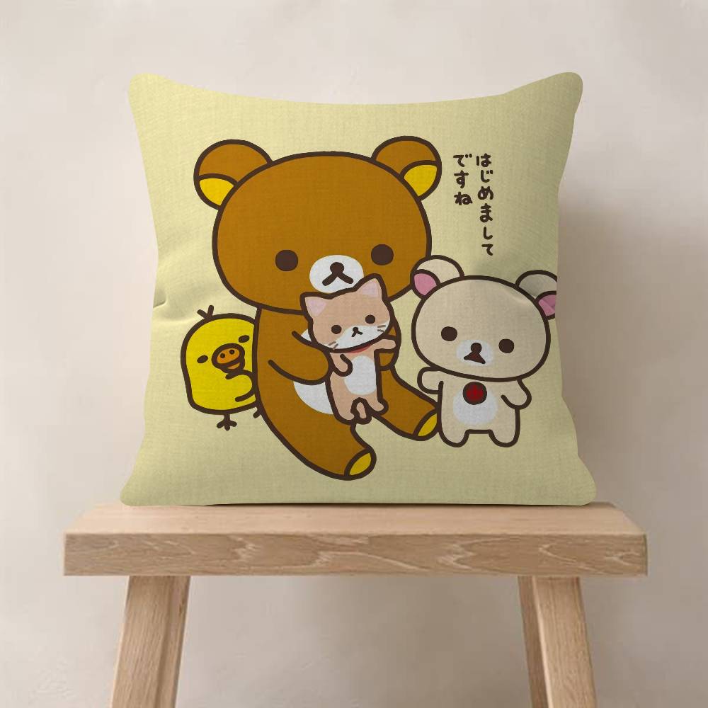 Cute Rilakkumas Body Pillow Gifts Home Office Furnishings Bedroom Sofa Car Cushion Cover Case 45X45Cm