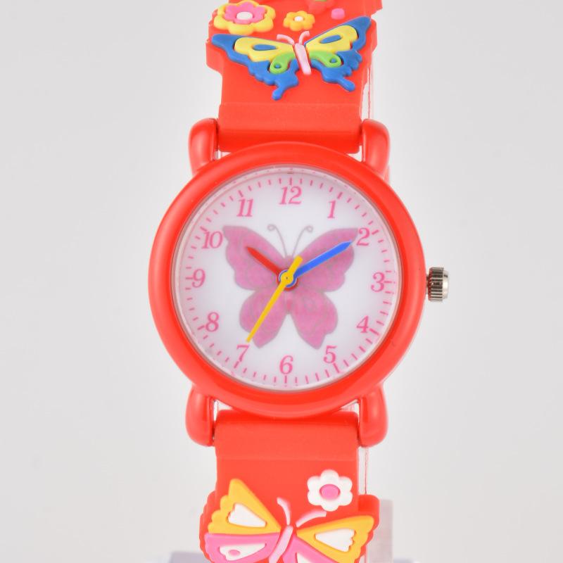 UTHAI CQ188 Fashion kids watch cartoon series butterfly 3D cartoon strap quartz watch anime clock gift Watch for children