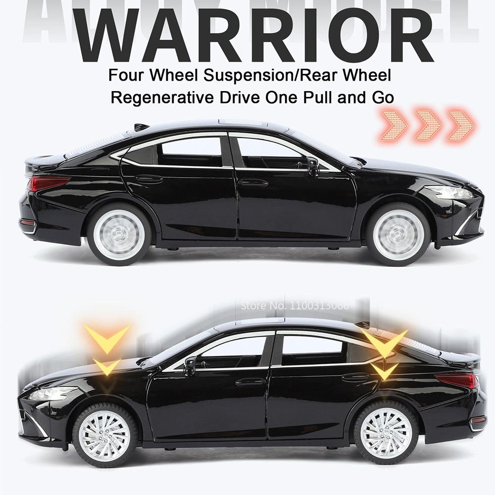 1:24 Scale ES 300h 5 Series 530Li Cars Toys Models Alloy 6 Doors Opened Miniature Car Wheel Pull Back Vehicles Collect Souvenirs