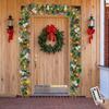 9 FT Christmas Garland with Lights 50 LED Lights 8 Modes Lighted Artificial Pine Garland with Pine Cones Red Berries for Mantel Fireplace Indoor