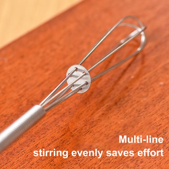 Мини-венчик для взбивания яиц, венчик из нержавеющей стали для взбивания, смешивания, взбивания, пружинная ручка, маленький венчик