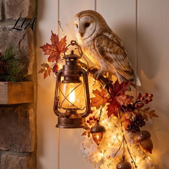 Snowman Lighted Sign Christmas Magic Trail Wall Light, 3D Warm Elf/Eagle/Gift Box/Owl LED Hanging Lamp with Sparkling Winter Holiday Accents