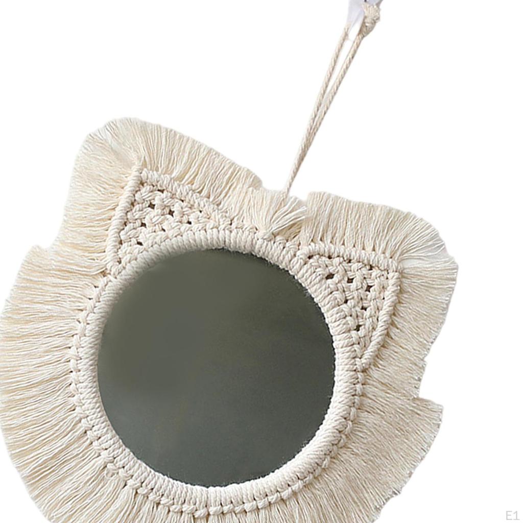 Макраме подвесное настенное зеркало фото реквизит, украшение, бохо для