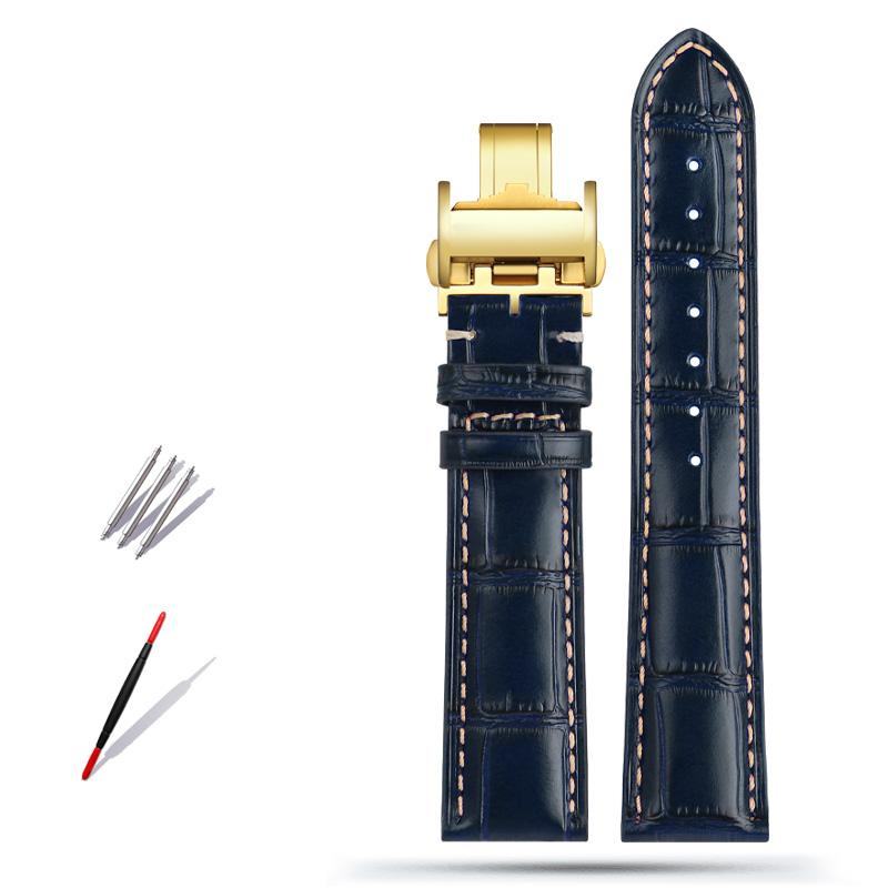 Классический ремешок для часов из коровьей кожи 19 мм, 20 мм, 21 мм для коллекции Longines Masters L3 L4 L2.628/L2.673 с застежкой-бабочкой