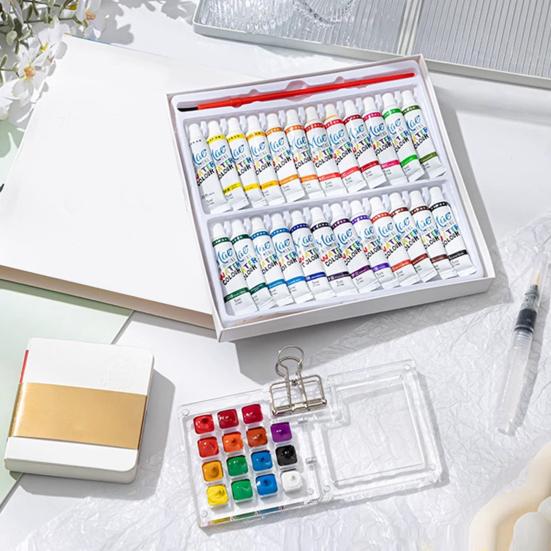 Мини-коробка для акварельных красок Yousheng Pocket Artist Travel Set, палитра из 8/15 цветов, металлический зажим из орехового дерева, портативная акварельная ручка