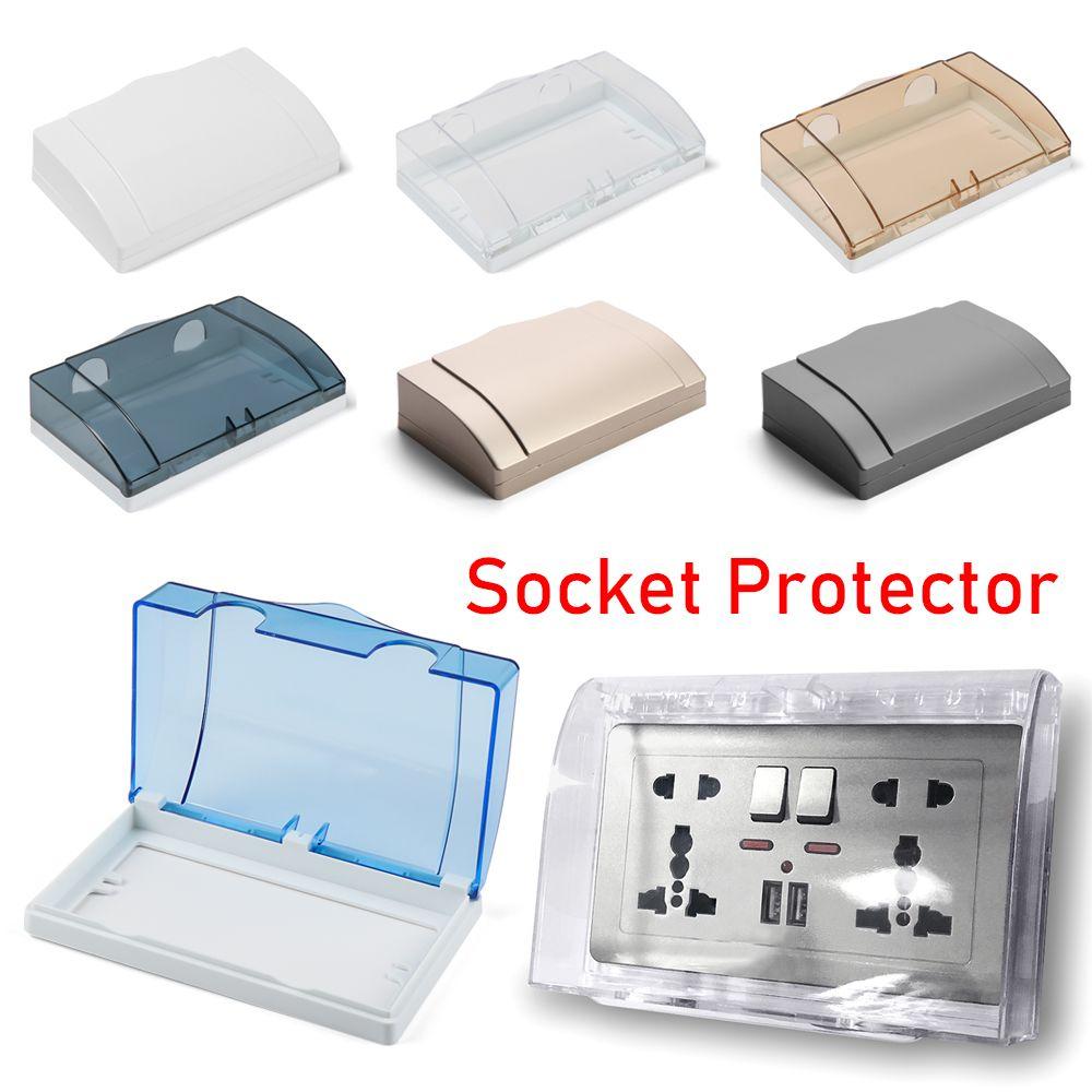 Waterproof Splash Box Socket Protector Double Sockets Electric Plug Cover Switch Protection Box