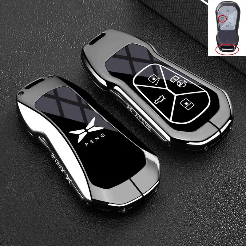 Premium Zinc Alloy Key Cover Case for XPENG G9/G6/G7/P5/P7+/G3i/MONA M03 (2025) - Protective Key Fob Shell Keybag Keychain