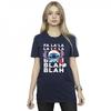 Womens/Ladies Lilo And Stitch Christmas Blah Blah Blah Cotton Boyfriend T-Shirt