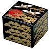 Wakaizumi Lacquerware H-156-7A 3-Tier Box 6.5 Squa
