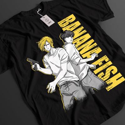 Футболка Banana Fish Аш Линкс Футболка Эйдзи Окумура Топ Вонга Карточная Аниме Футболка