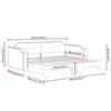 VidaXL Daybed with Trundle Taupe 100x200 Cm Fabric 3197642