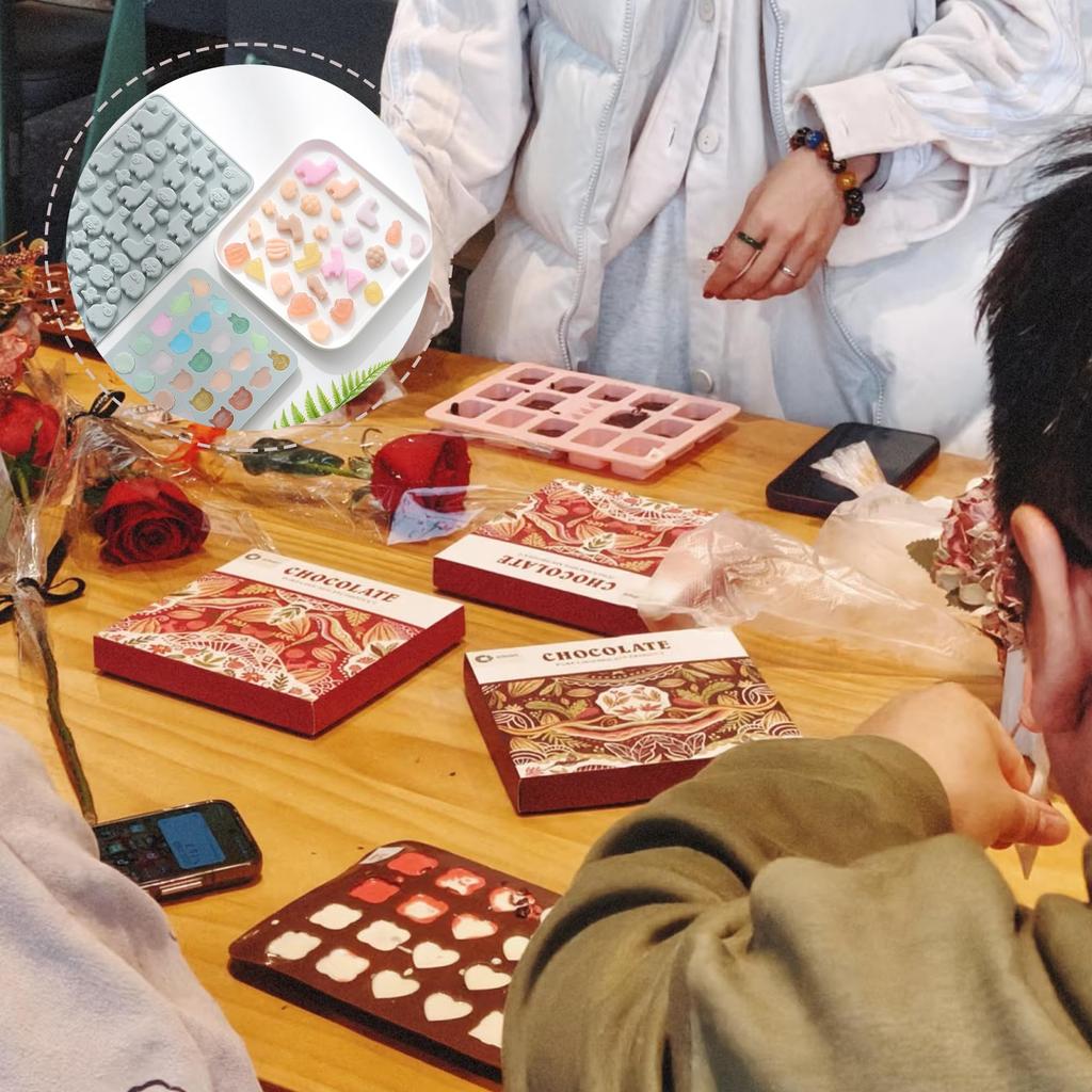 DEVENTORZ Chocolate Silicone Candy DIY Baking Heat Resistant 1 Mold, Mold, Mold, Mold, (Lamb Shape, Pink, Piece)