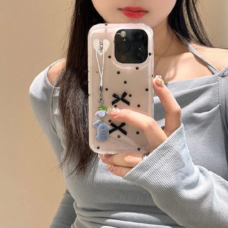 Sweet Flocking Rabbit Mobile Accessory Soft Rabbit Phone Chain Phone Decoration For Commuting And Shopping Adventures