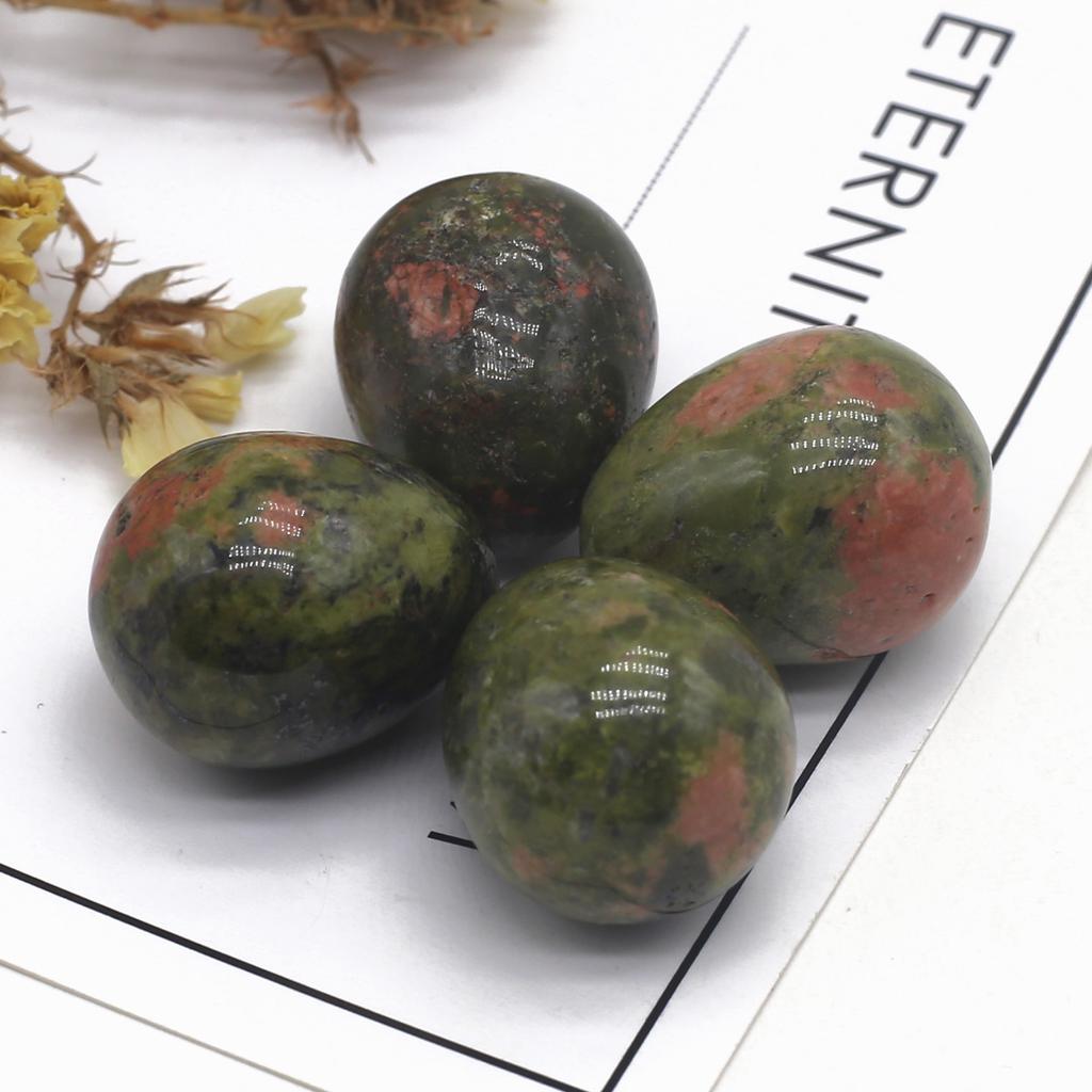 Natural Stone Ornament Egg Shape Crystal Rose Quartz Amethyst Agate Sodalite Opal Yellow Jade Home Decoration Decor Jewelry 17×22 Mm