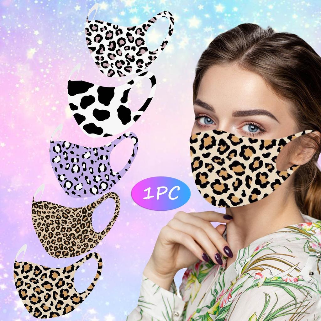 1PC Adult Printed Ice Silk Mask To Against Dusts And Haze Mask